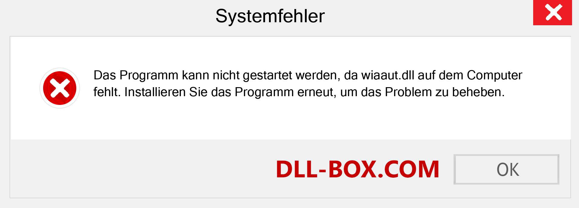 wiaaut.dll-Datei fehlt?. Download für Windows 7, 8, 10 - Fix wiaaut dll Missing Error unter Windows, Fotos, Bildern